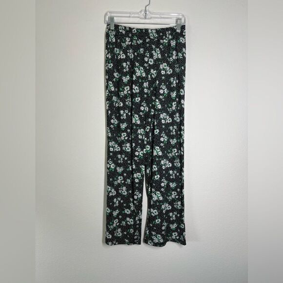 Messini Women's Black Palazzo Pants Pull On Front Flat Elastic Waist Size S - Picture 2 of 10